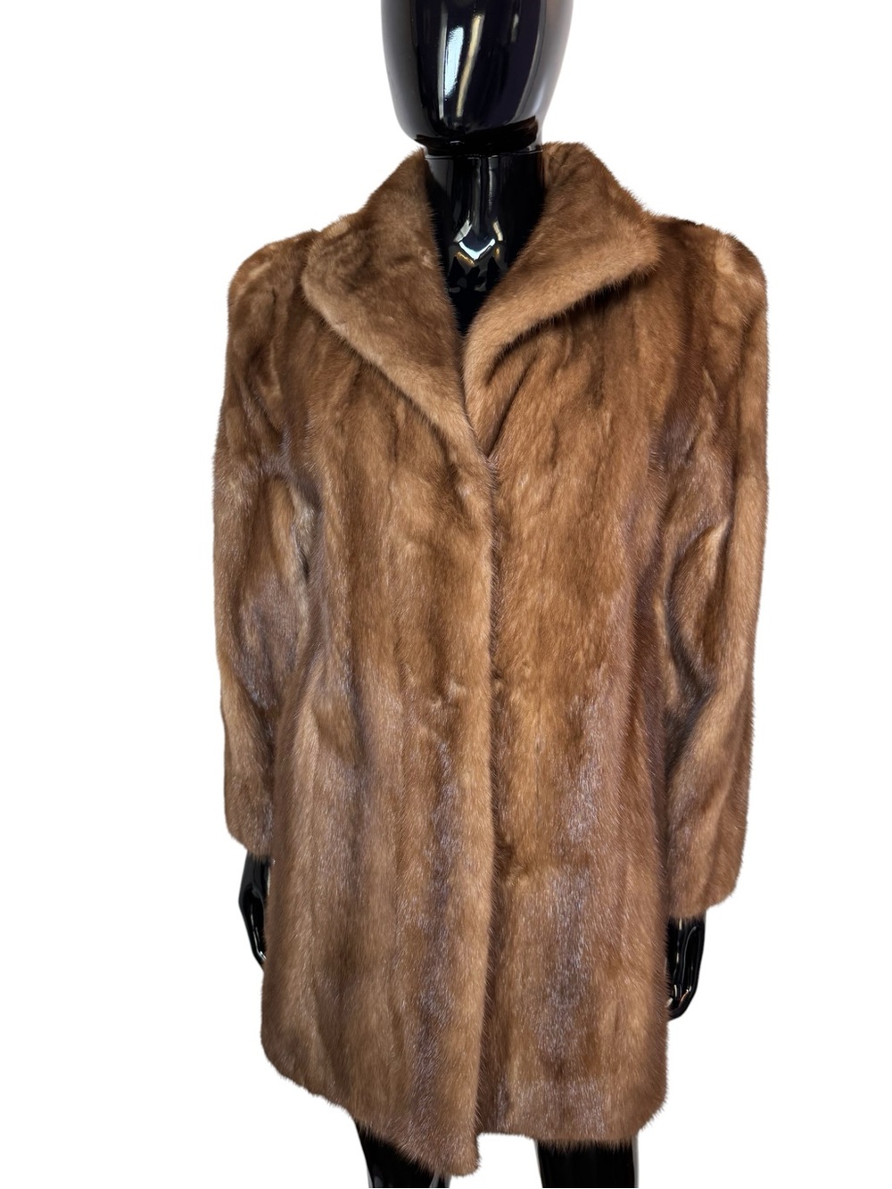 Vintage Genuine mink fur coat brown hazelnut women’s coat